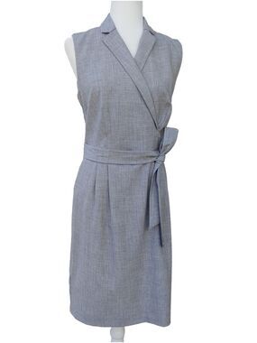 Ann Taylor NEW Gray Tie-Waist Sleeveless Blazer Dress Women's 8 NWT